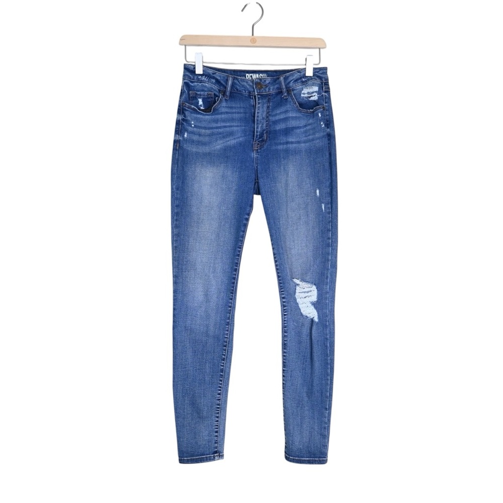 Rewash Brand Women's 5/27 Super High Rise Distressed Skinny Jean